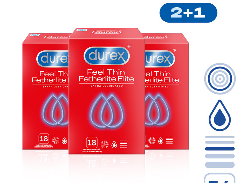DUREX Feel Thin Extra Lubricated pack 54 ks (2+1)