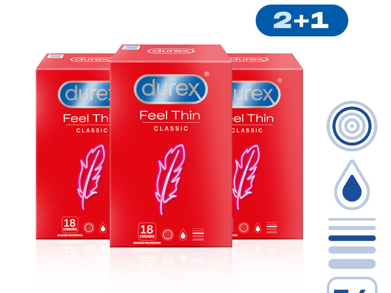 DUREX Feel Thin Classic pack 54 ks (2+1)