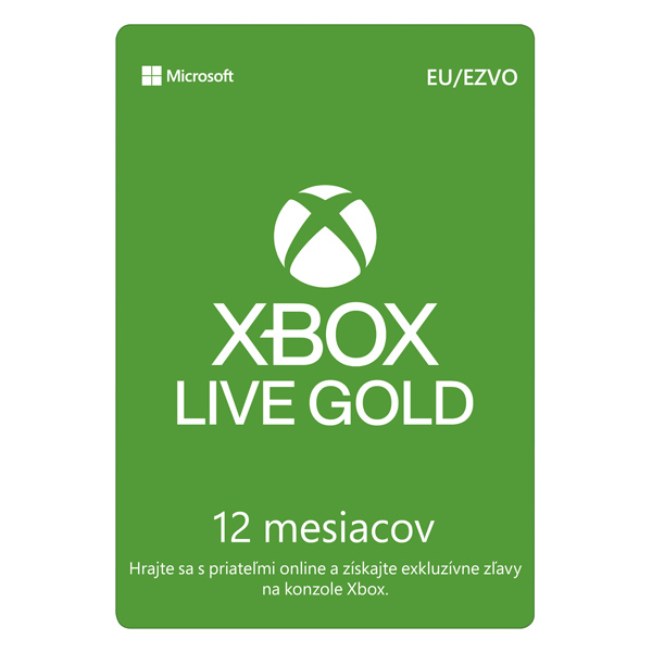 Xbox Live GOLD 12 mesačné predplatné CD-Key