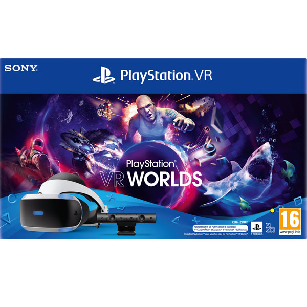 Sony PlayStation VR V2 + Sony PlayStation 4 Camera + VR Worlds CUH-ZVR2