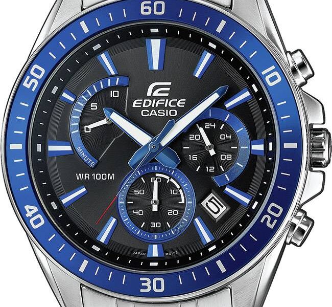 Náramkové hodinky Casio EFR-552D-1A2VUEF, (d x š x v) 53 x 47 x 12.3 mm, striebornomodrá