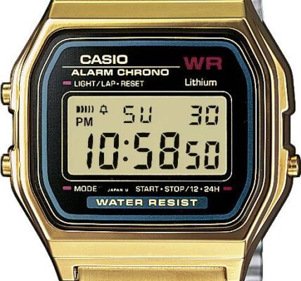 Náramkové hodinky Casio A159WGEA-1EF, (d x š x v) 36.8 x 32.2 x 8.2 mm, zlatá