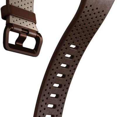 FitBit Ionic Perforated Leather Cognac Small koňaková