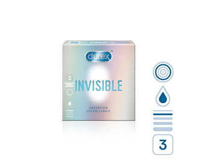 Durex Kondomy Invisible 3 ks