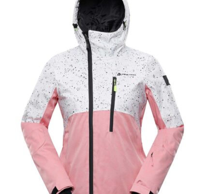 ALPINE PRO MAKERA 2 Dámska lyžiarska bunda LJCS424455 pink icing L