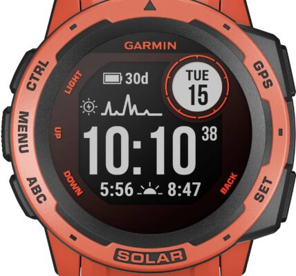 Smart hodinky Garmin Instinct® Solar, červená