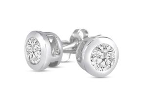 1 Carat Cubic Zirconia Stud Earrings Crafted in Solid Sterling Silver by SuperJeweler