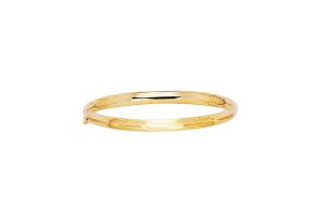 14K Yellow Gold (3.30 g) Kids Bangle Bracelet, 5 1/2 Inches by SuperJeweler