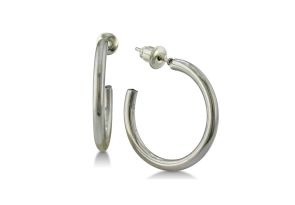 Everyday Stainless Steel Hoop Earrings by SuperJeweler