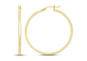 40MM Classic Hoop Earrings in 14K Yellow Gold (3.90 g) Over Sterling Silver by SuperJeweler