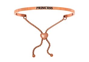 Rose Gold „PRINCESS“ Adjustable Bracelet, 7 Inch by SuperJeweler