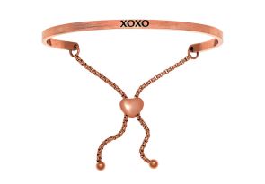Rose Gold „XOXO“ Adjustable Bracelet, 7 Inch by SuperJeweler