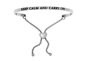 Silver „I’M IN CHARGE OF HOW I FEEL“ Adjustable Bracelet, 7 Inch by SuperJeweler