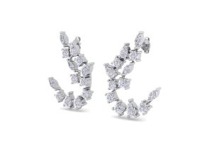 3 Carat Fancy Diamond Drop Earrings in 14K White Gold (5.80 g) (F-G Color, SI1-SI2) by SuperJeweler