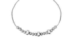 Sterling Silver Adjustable Bead Bracelet w/ Embellished Beads, 7 Inch by SuperJeweler