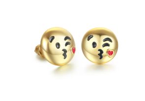 Blow A Kiss Emoji Earrings by SuperJeweler