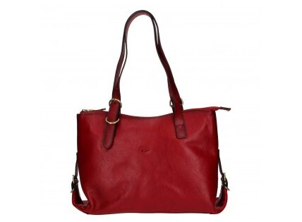 Elegantná dámska kožená kabelka Katana Ligena – červená