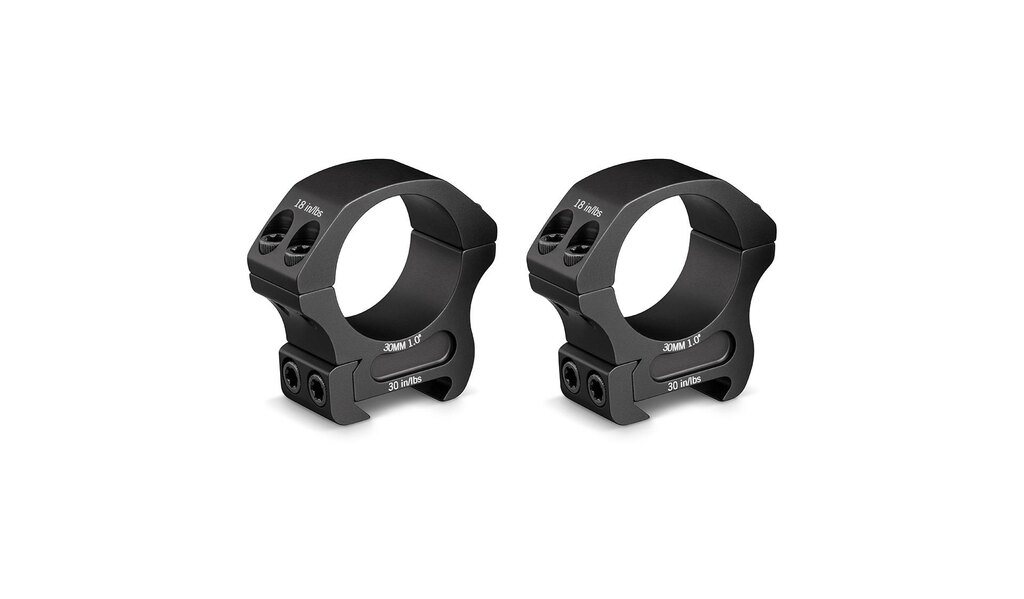 Montážne krúžky na puškohľad Pro Ring 30 mm High 1.26″ Vortex® – Čierna (Farba: Čierna)