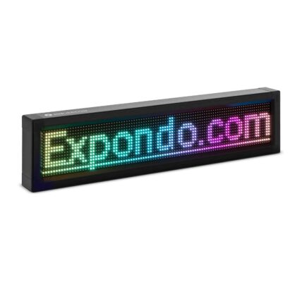 Panneau publicitaire LED – 96 x 16 LED couleur – 105 x 25 cm – Programmable via iOS/Android