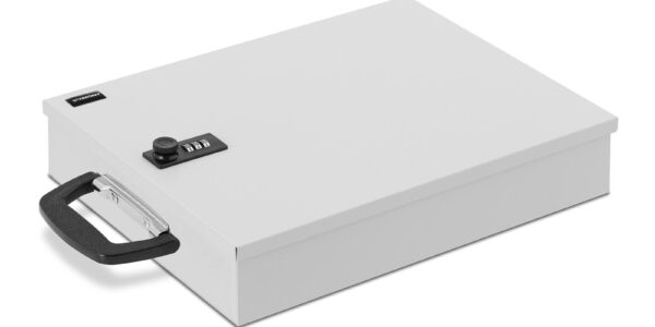 Caixa porta-documentos – 355 x 255 x 70 mm – DIN A4 – fecho de combinação