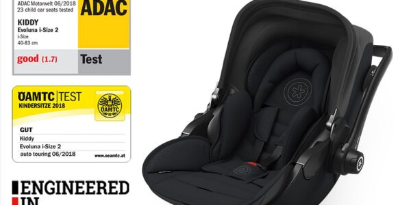 KIDDY Autosedačka Evoluna i-size 2 + Isofix základňa 40-83 cm Midnight Black