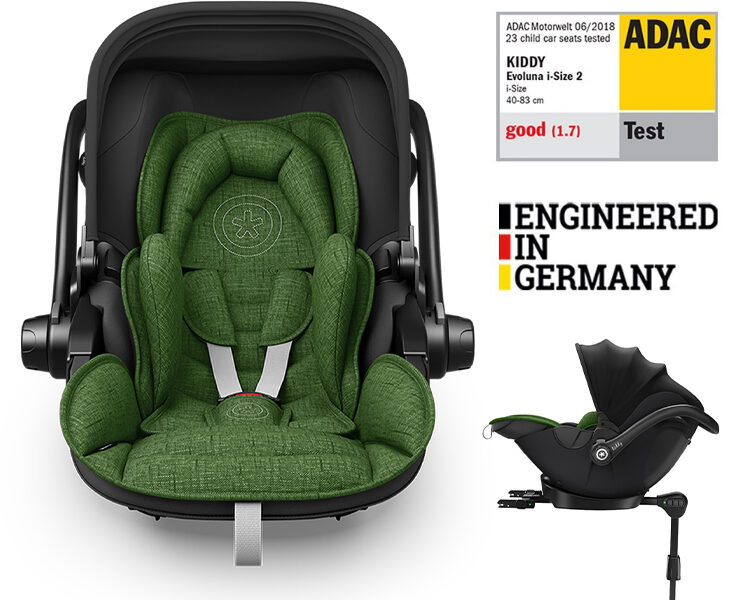 KIDDY Autosedačka Evoluna i-size 2 + Isofix základňa 40-83cm Cactus Green Melange BZP