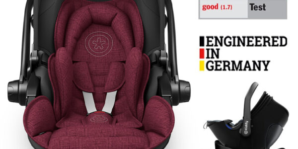 KIDDY Autosedačka Evoluna i-size 2 + Isofix základňa 40-83 cm Beet red melange icy grey