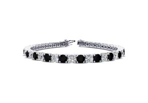 7 3/4 Carat Black & White Diamond Tennis Bracelet in 14K White Gold (10.3 g), 6 Inches,  by SuperJeweler