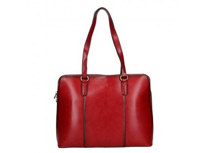Elegantná dámska kožená kabelka Katan Apolens – červená