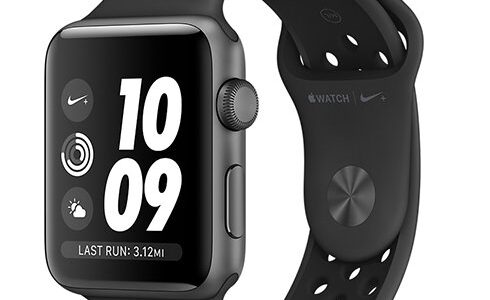 Apple Watch Nike+ GPS, Series 3, 42mm Space Grey Aluminium Case with Anthracite/Black Nike Sport Band