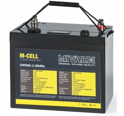 Mivardi lithiová bateria m-cell 24 v 50 ah + 10 a nabíjačka
