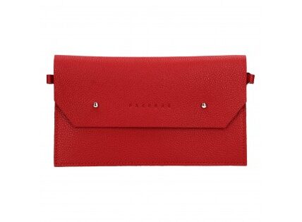 Dámska kožená crossbody kabelka Facebag Lianka – červená