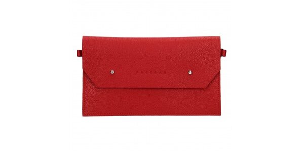 Dámska kožená crossbody kabelka Facebag Lianka – červená