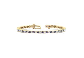 6 Carat Mystic Topaz & Diamond Tennis Bracelet in 14K Yellow Gold (12.1 g), 9 Inches,  by SuperJeweler