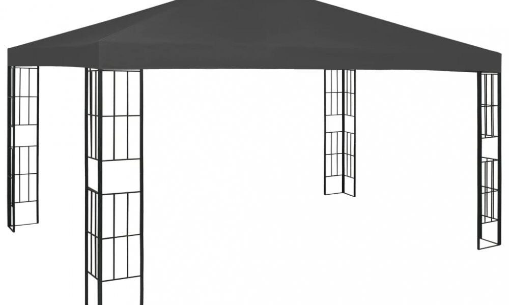 Záhradný altán 3 x 4 m Dekorhome Antracit,Záhradný altán 3 x 4 m Dekorhome Antracit