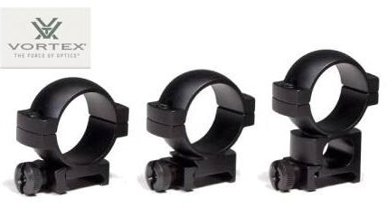 Montážne krúžky 16 mm lišta, 25 mm tubus Vortex® (Farba: Čierna)