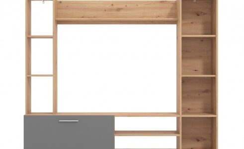 Obývacia stena miriam – dub biely/dub šedý