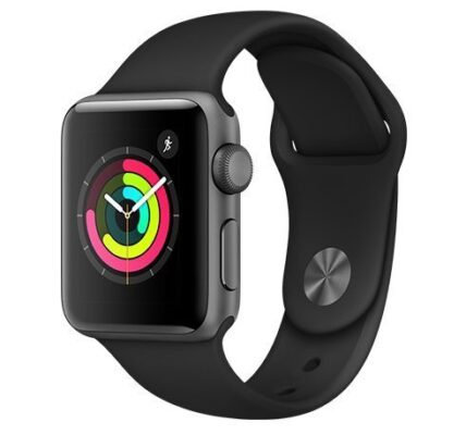 Apple Watch Series 3 GPS, 38mm Space Grey Aluminium Case with Black Sport Band MTF02CN/A