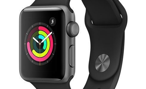 Apple Watch Series 3 GPS, 38mm Space Grey Aluminium Case with Black Sport Band MTF02CN/A