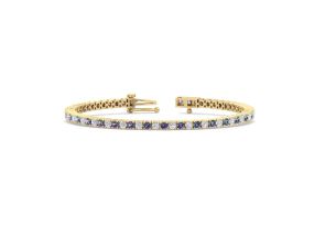 5 Carat Mystic Topaz & Diamond Tennis Bracelet in 14K Yellow Gold (10.7 g), 8 Inches,  by SuperJeweler