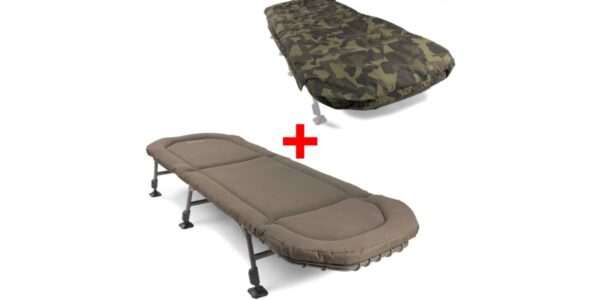 Avid carp lehátko benchmark leveltech bed + spací vak ascent rs camo standard