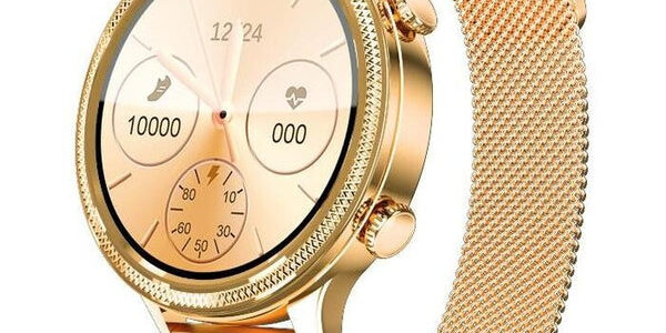 Dámske smart hodinky Aligator Watch Lady, 2 remienky, zlatá POUŽI