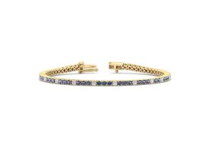 4 1/2 Carat Mystic Topaz & Diamond Alternating Tennis Bracelet in 14K Yellow Gold (11.3 g), 8.5 Inches,  by SuperJeweler