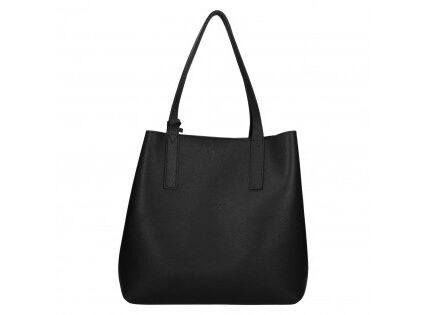 Dámska kožená obojstranná 3v1 kabelka Facebag Polly – čierna