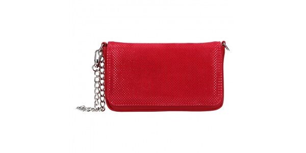 Dámska kožená listová kabelka Facebag Emka – červená
