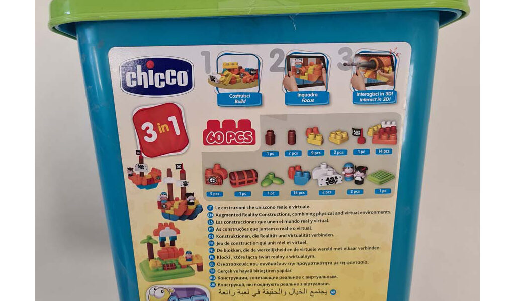 CHICCO Hračka stavebnice App Toys 60 ks – Ostrov pokladov