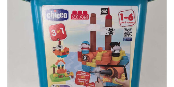 CHICCO Hračka stavebnice App Toys 60 ks – Ostrov pokladov