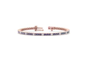 6 1/3 Carat Mystic Topaz & Diamond Alternating Tennis Bracelet in 14K Rose Gold (12.1 g), 9 Inches,  by SuperJeweler