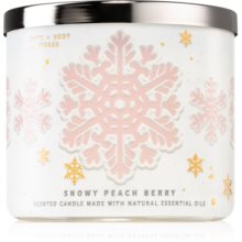 Bath & Body Works Snowy Peach Berry vonná sviečka 411 g