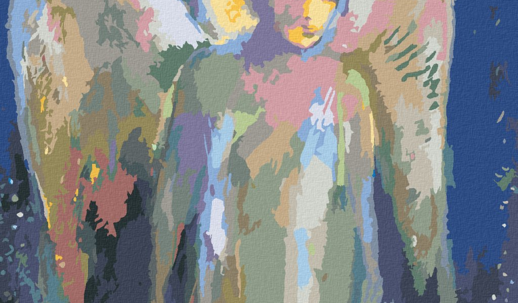 Maľovanie podľa čísel – VIANOČNÝ ANJEL II Rámovanie: vypnuté plátno na rám, Rozmer: 40×50 cm